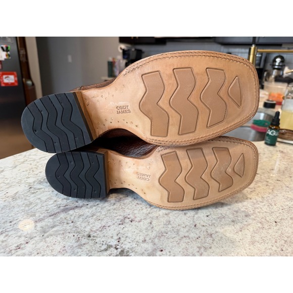 Cody James Union Western Boots Brown Black Leather Square Toe BCJFA21P7 Mens 13D - Picture 5 of 7